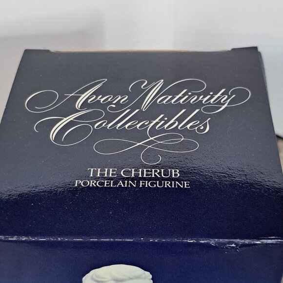 Avon Nativity THE CHERUB White Porcelain Bisque Christmas Figure Boxed 3.1/4” - Picture 7 of 12